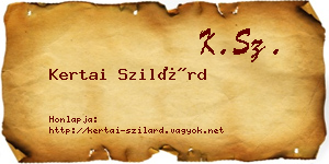 Kertai Szilárd névjegykártya